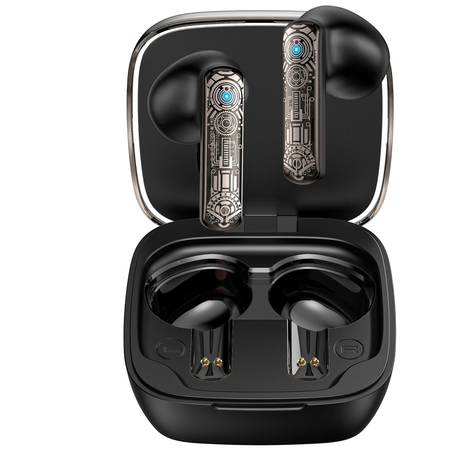Black Tws Bluetooth Gaming Earphones with Noise Reduction