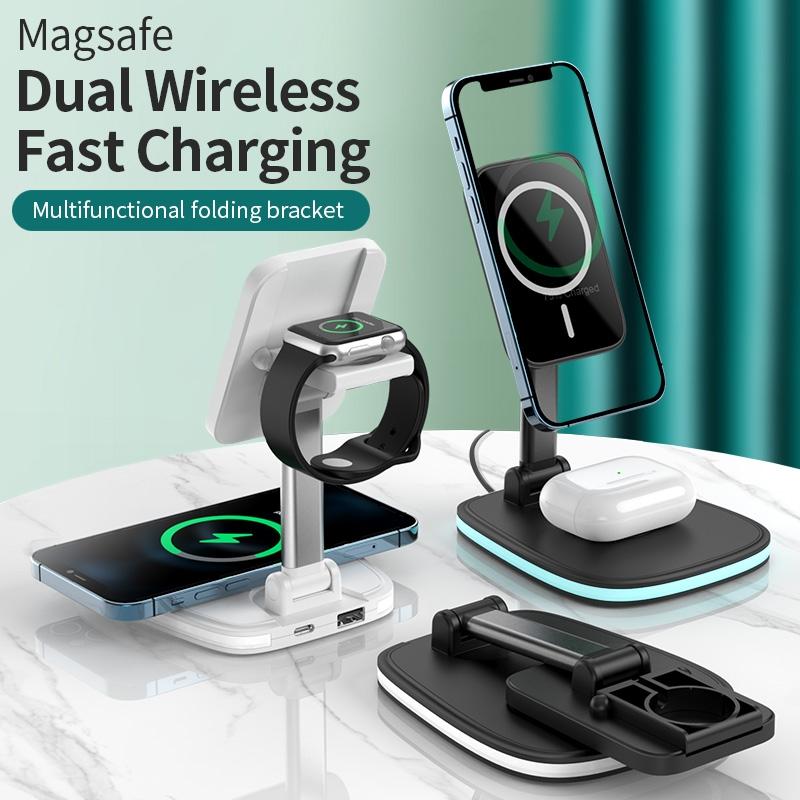 15W Multifunctional Desktop Wireless Charger - Black