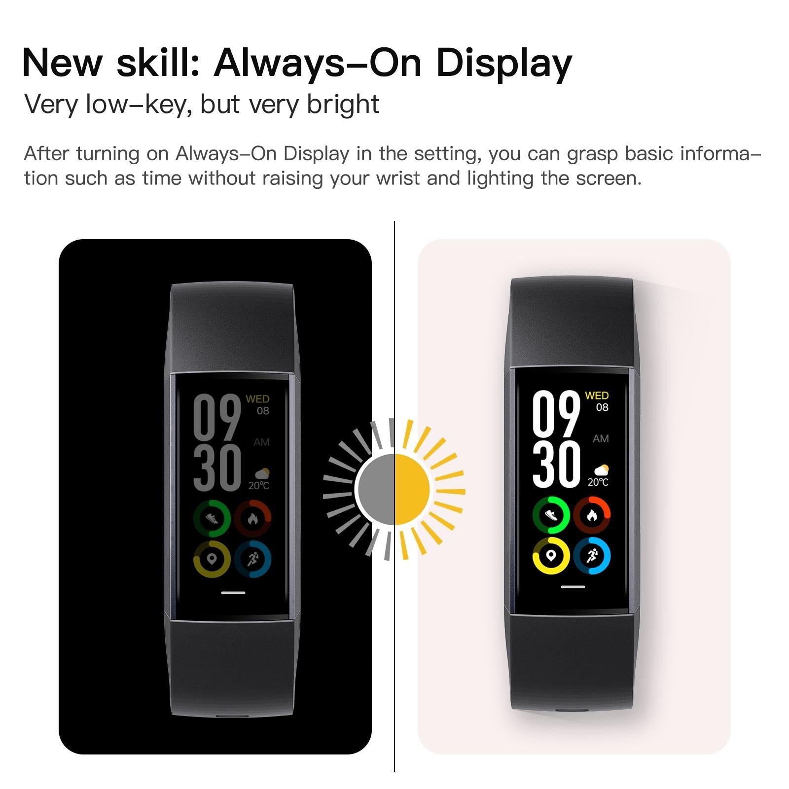Waterproof C80 Fitness Tracker - Ip67 - White