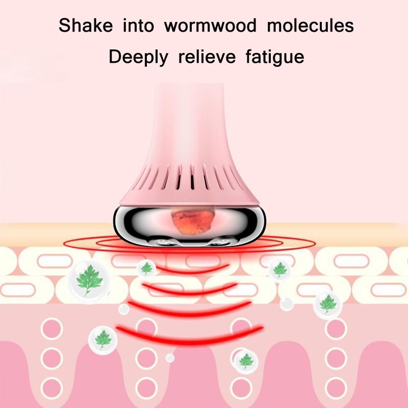 Smokeless Moxibustion Open Flame Massage Equipment - Cherry Pink