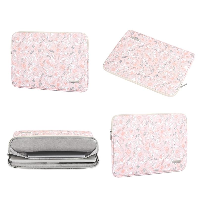 11 Laptop Liner Bag - Waterproof Pu Leather Cover Light Pink