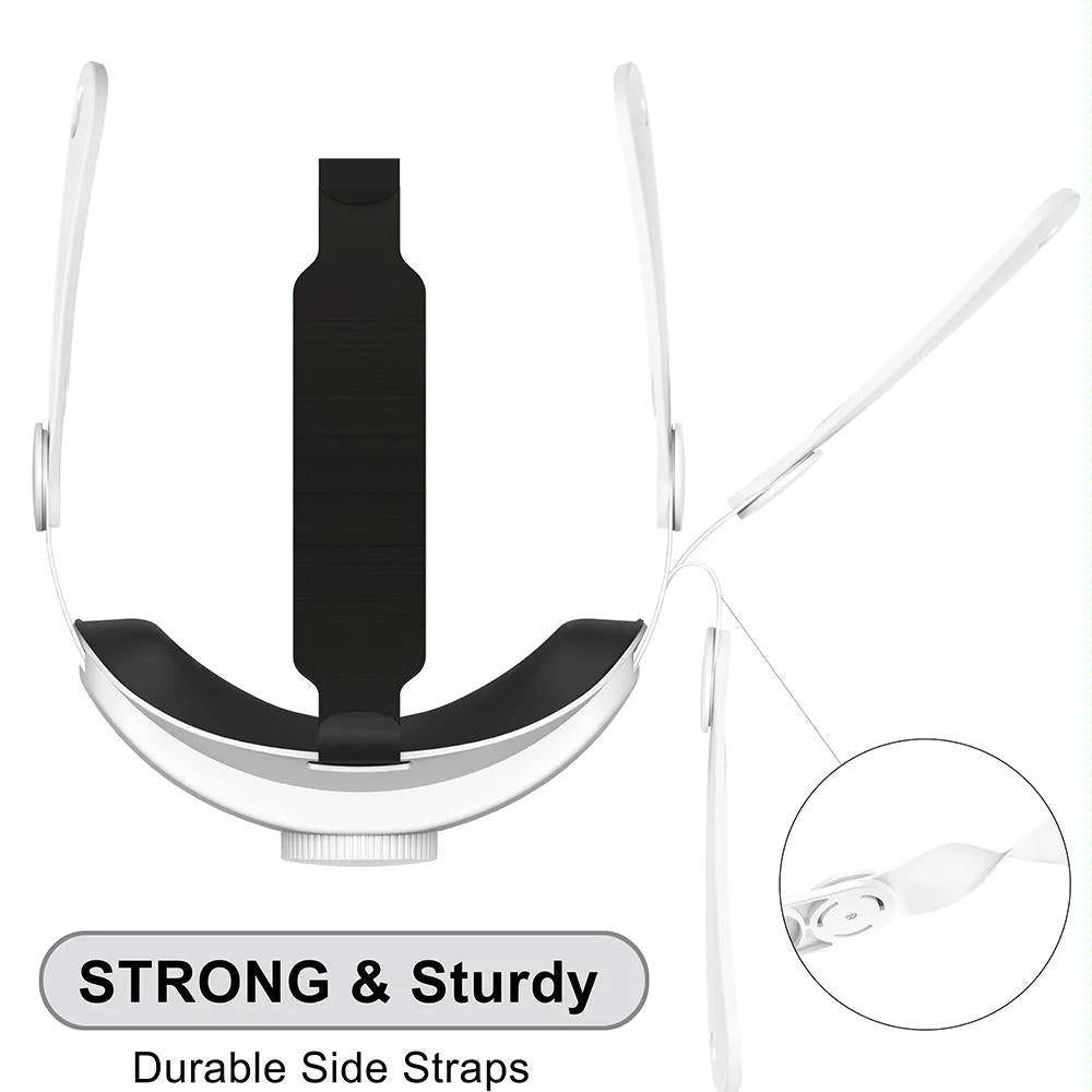 Elite Vr Headset Strap for Meta Quest 3 - Adjustable - White