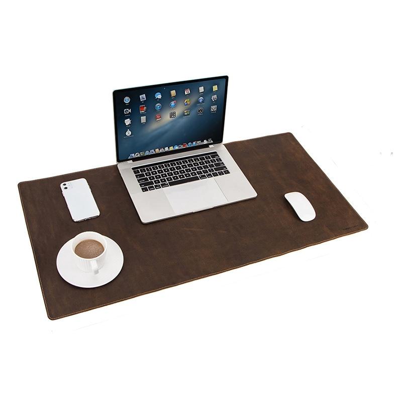 Retro Crazy Horse Leather Desk Pad Anti Slip