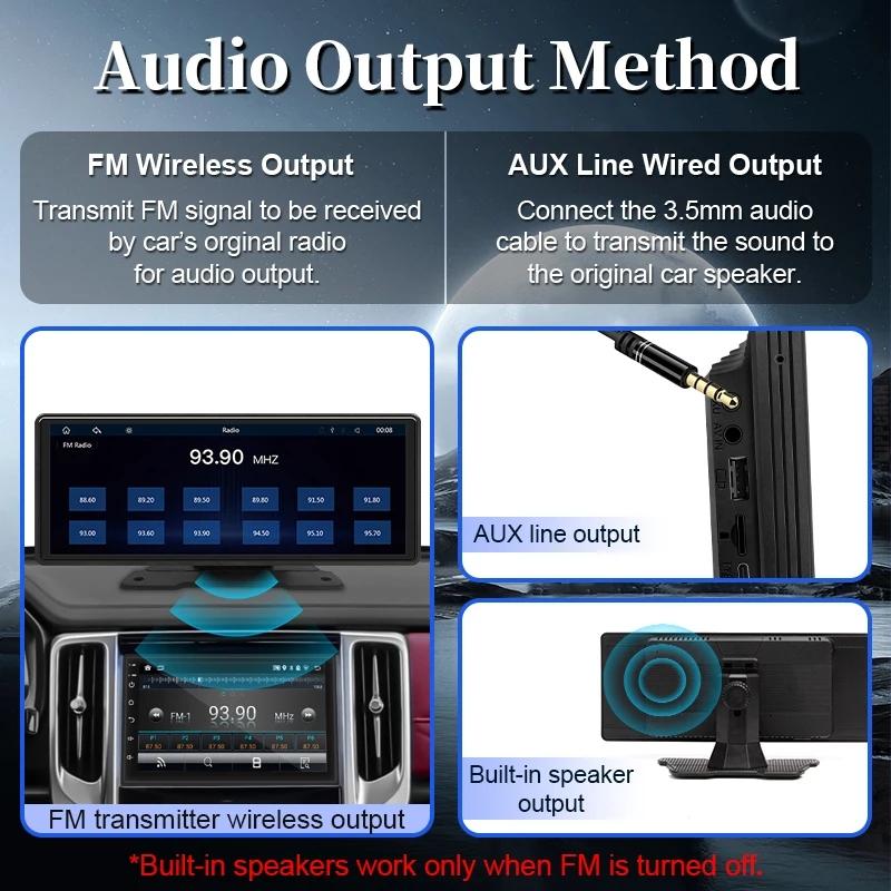 10.26 Inch Car Display Carplay / Android Auto Screen Mirroring Camera