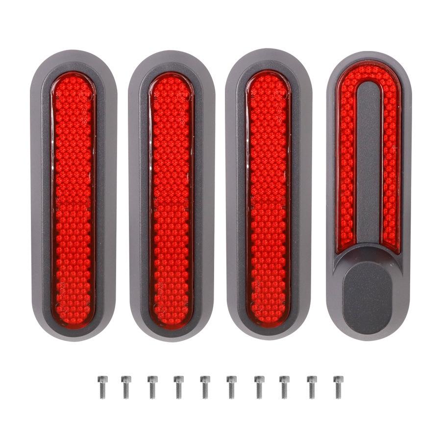 Xiaomi Mijia 1s / Pro 2 Electric Scooter Wheel Cover with Reflective Strips & Screws - Red