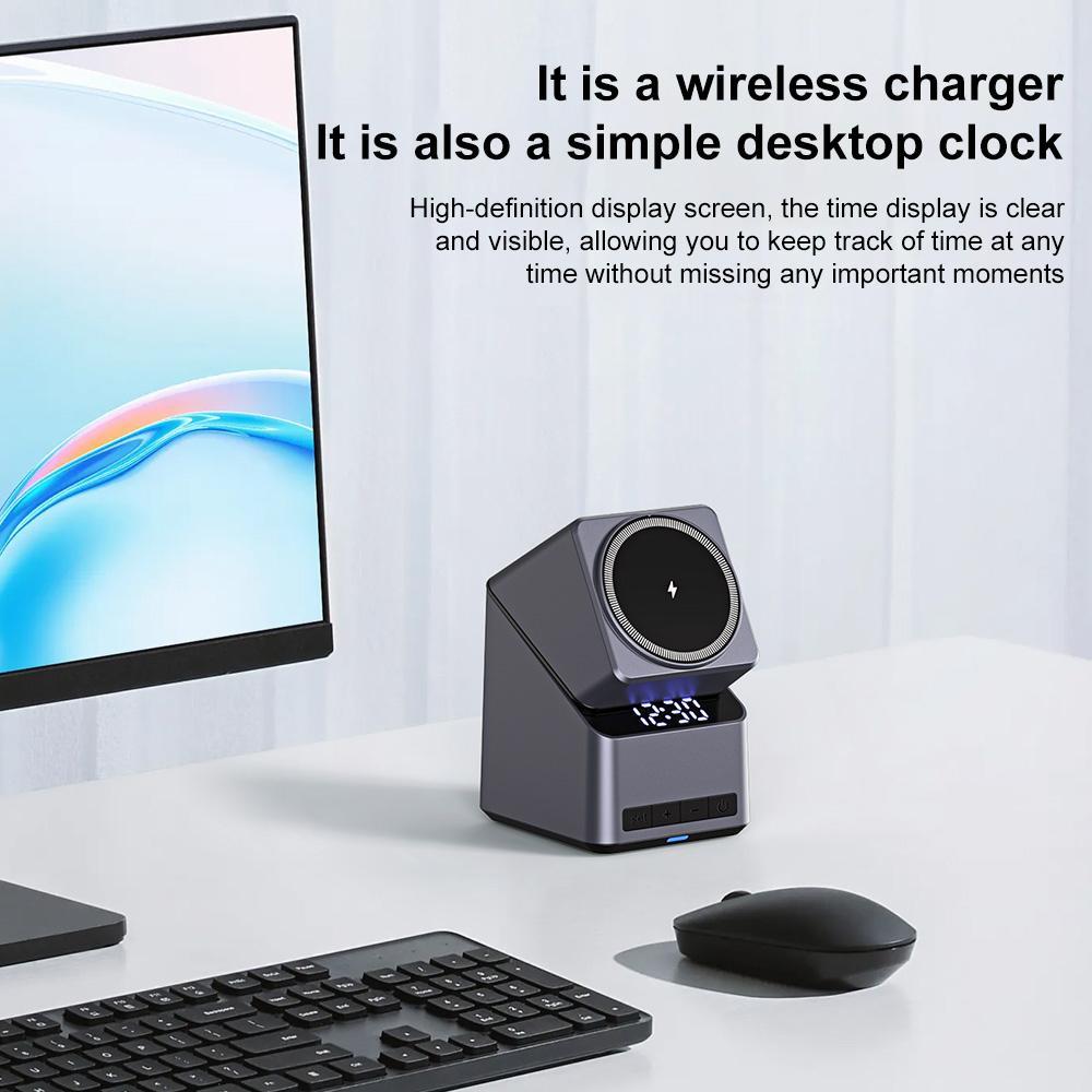 180° Rotating 4 In 1 Magnetic Wireless Charger Grey