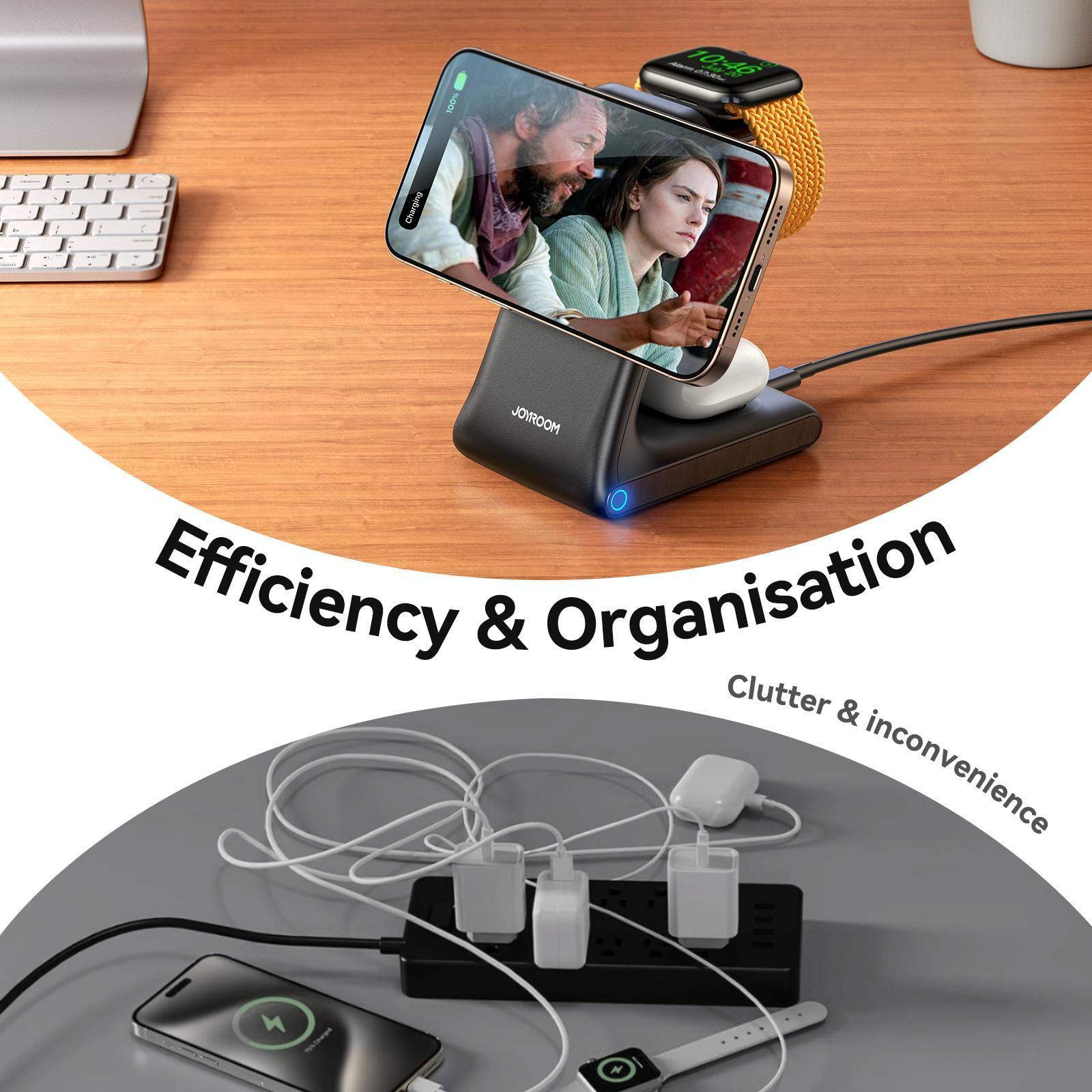 3 In 1 Magnetic Wireless Charger & Phone Holder