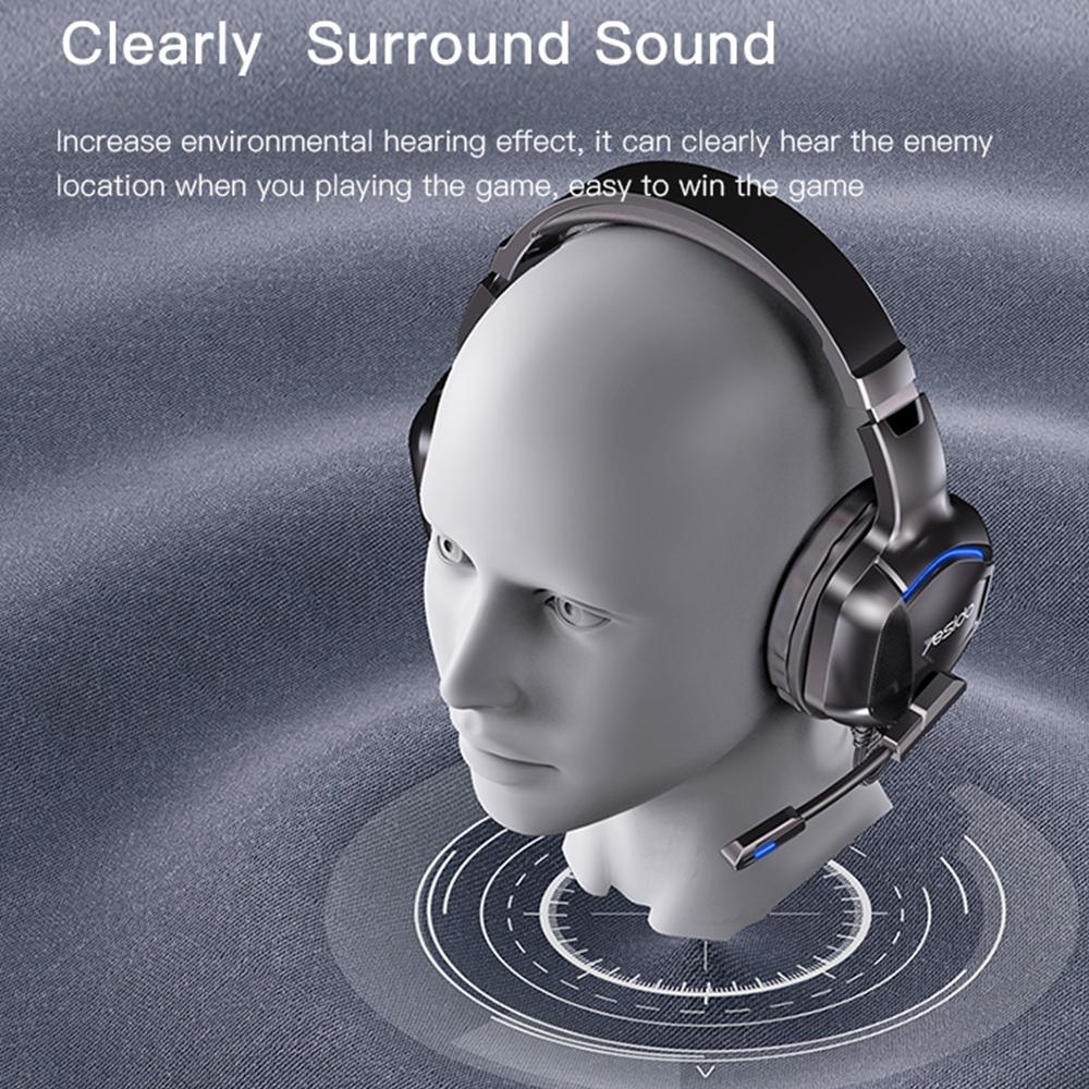 Rgb Gaming Wired Earphone With Mic Black