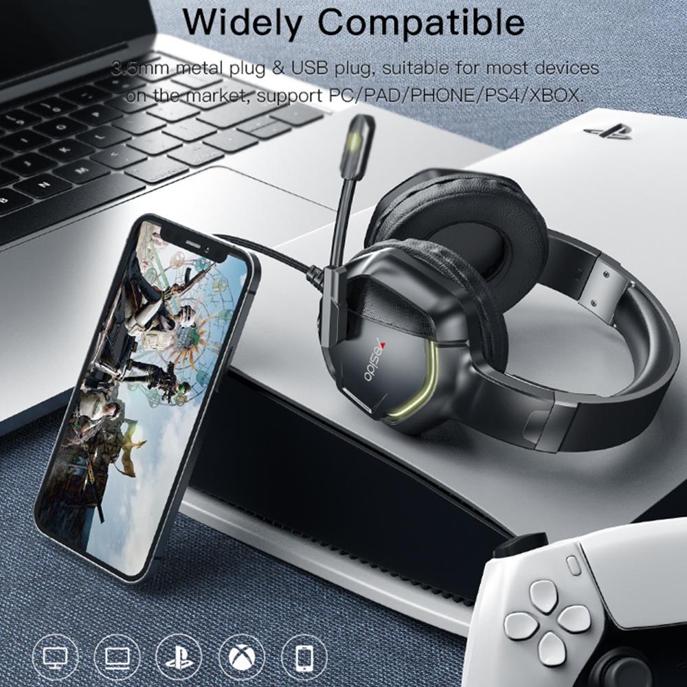 Rgb Gaming Wired Earphone With Mic Black