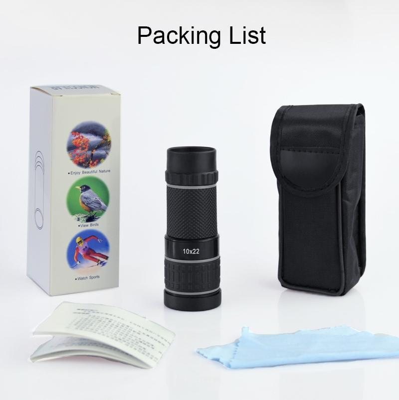 10X Hd Non-Slip Monocular - Ideal For Outdoor Use - Yellow Circle