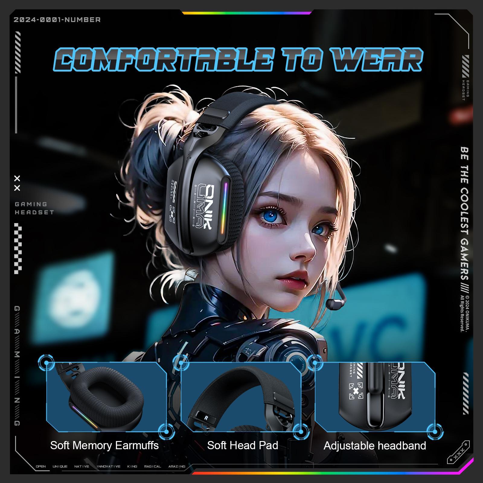 Tri-Mode Bluetooth Gaming Headset Black