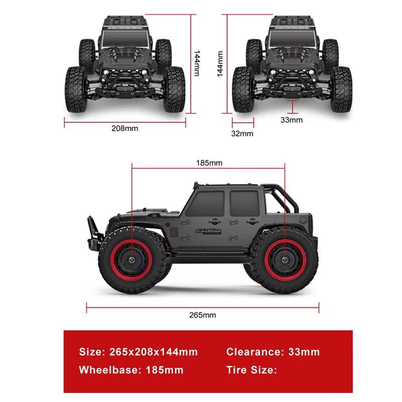 Off-road 4wd Electric Rc Vehicle - 2.4g Wrangler Black