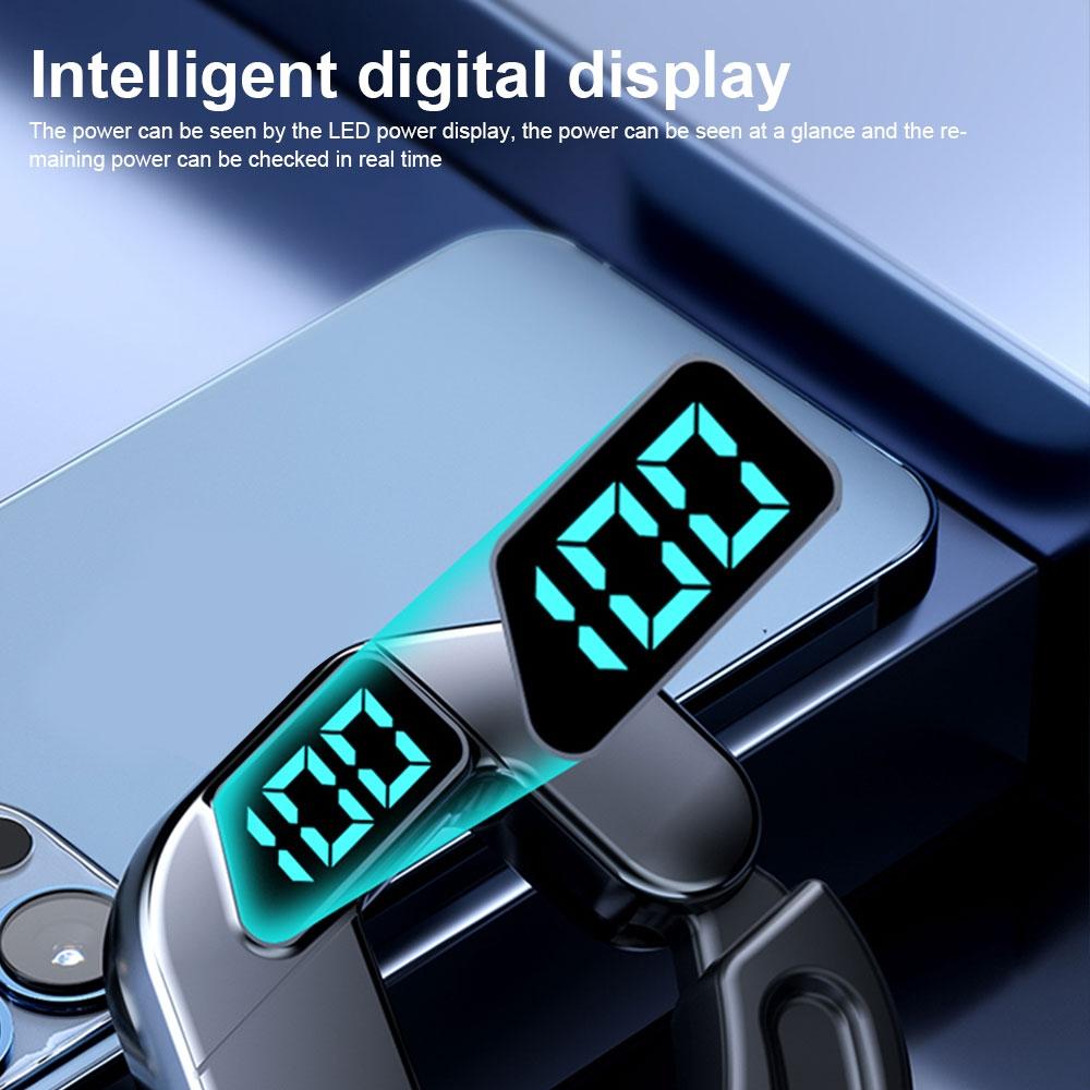 Digital Display Bone Conduction Bluetooth Headset - Sporty Design - Black