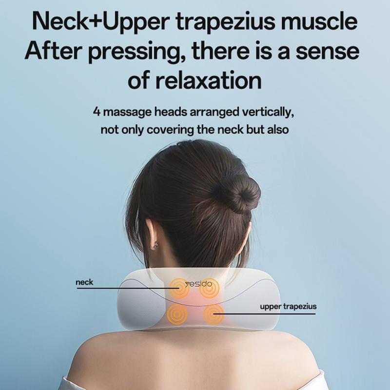 Yesido Mg14 Electric Neck Massager Heat Therapy White