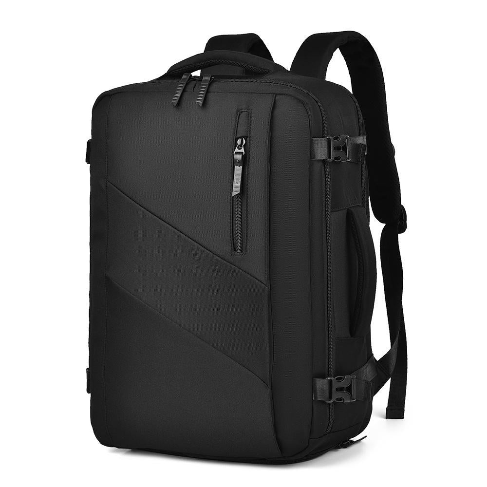 Large Capacity Simple Style Travel Backpack - Black