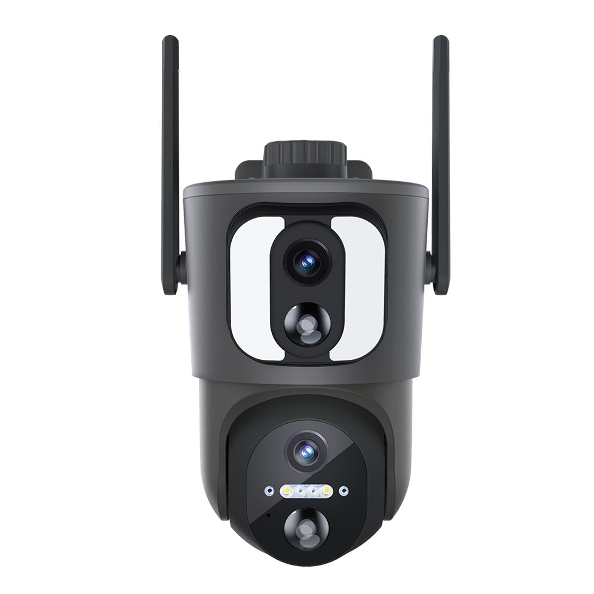 2Mp Solar Wifi Camera With Two-Way Voice & Alarm Recording - Black Binocular