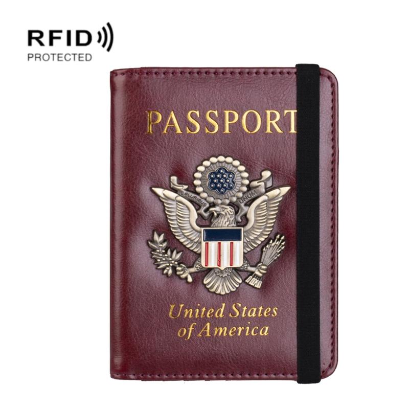 Multi Card Passport Holder Anti Magnetic Wallet - Blue