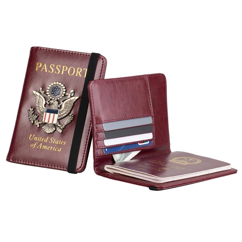 Multi Card Passport Holder Anti Magnetic Wallet - Blue