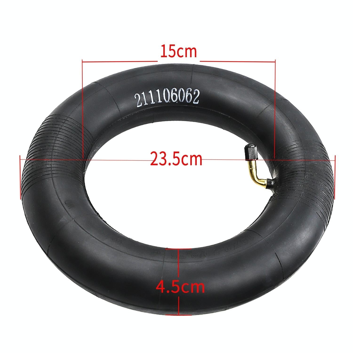 Electric Scooter Inner Tube - 10x2.5 / 2.75 45 Degree Valve Thickened Yellow Stripes