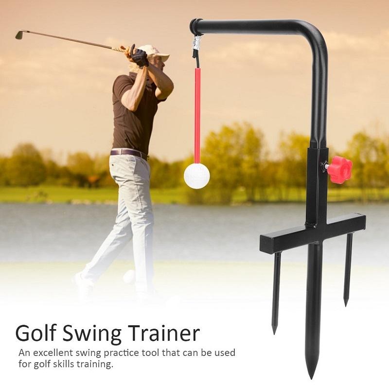 Portable Golf Swing Trainer Indoor / Outdoor Black