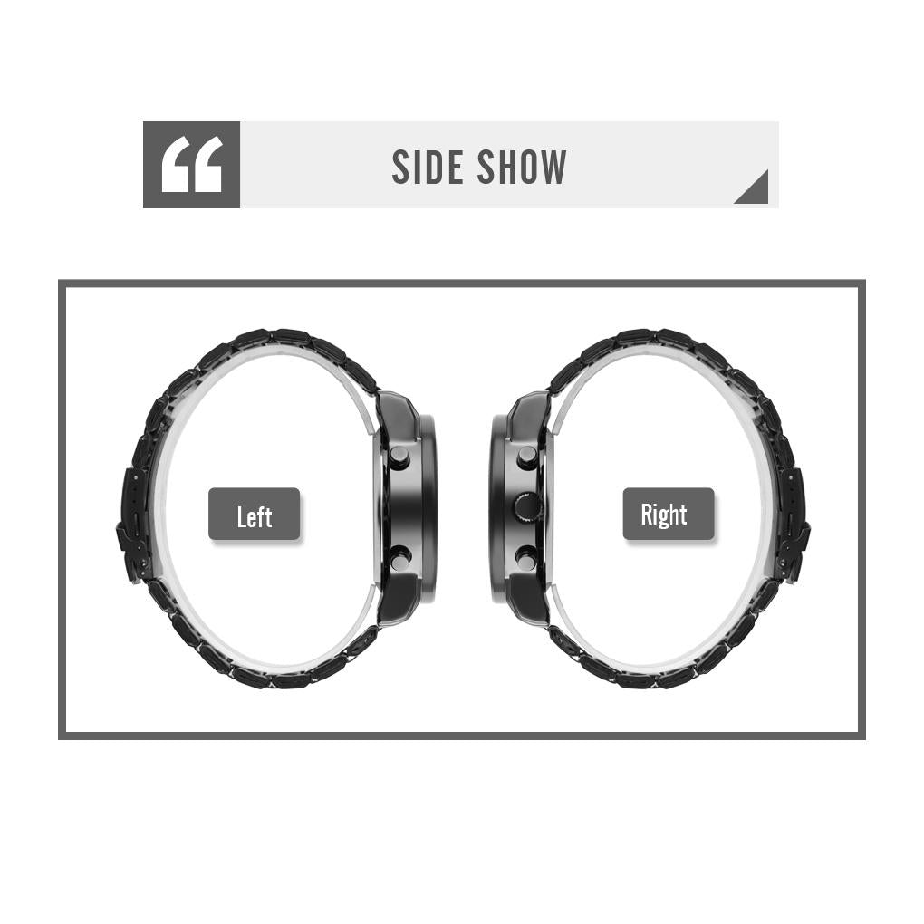 Triple Display Luminous Digital Watch - 1642 - Rose Gold