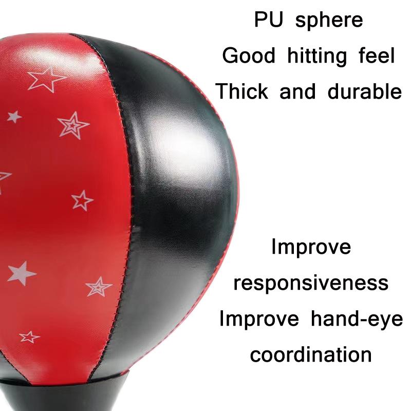 Desktop Boxing Speed Ball With Reaction Target - Red / Black