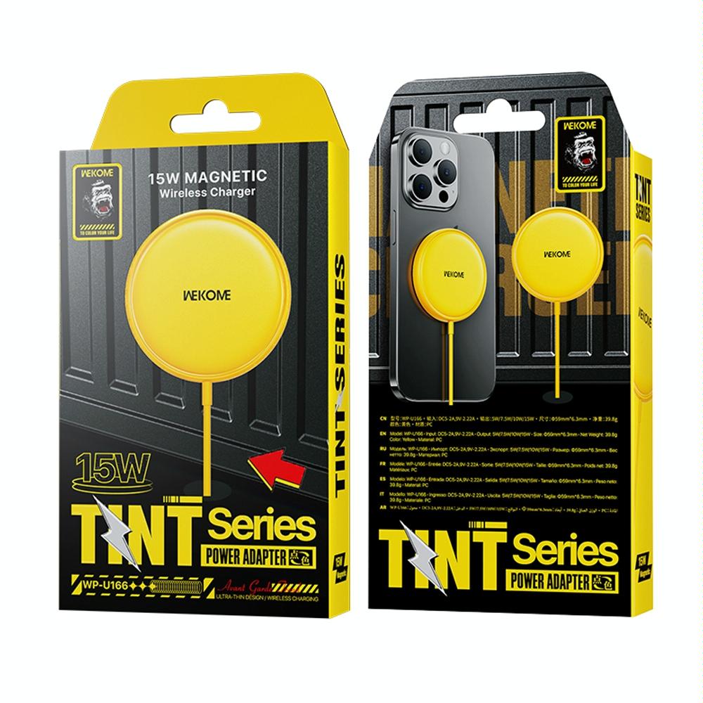 15W Magnetic Wireless Charger Yellow