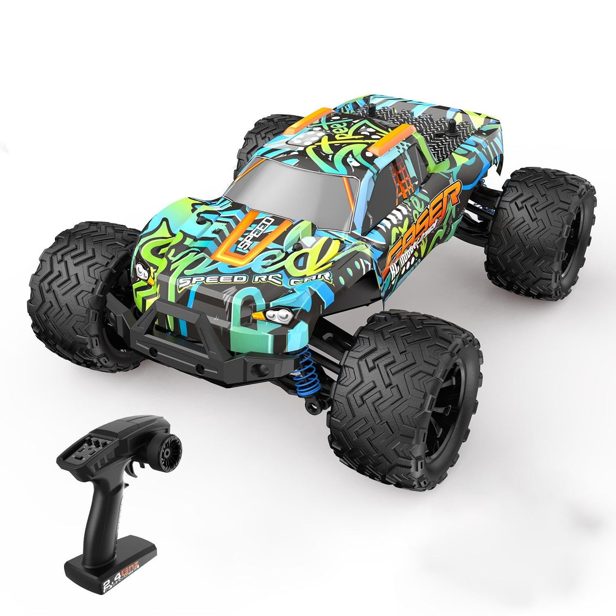 High Speed 4wd Rc Car - 1 14 Scale - Graffiti Black