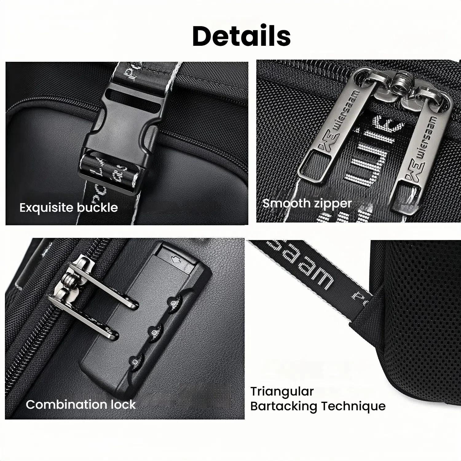 Waterproof Men Business Backpack Black