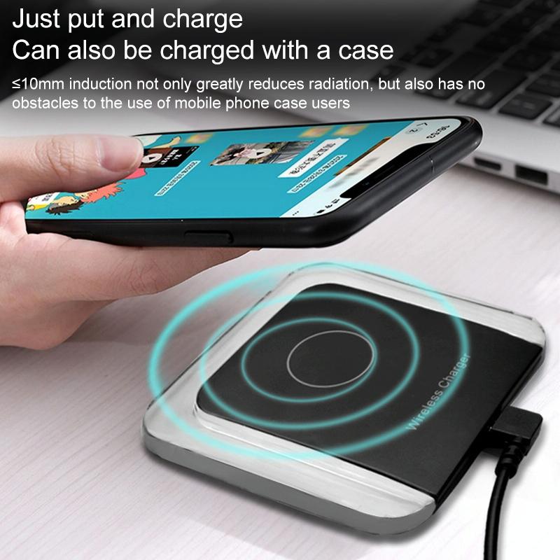 10W 3 In 1 Vertical Wireless Charger - Black