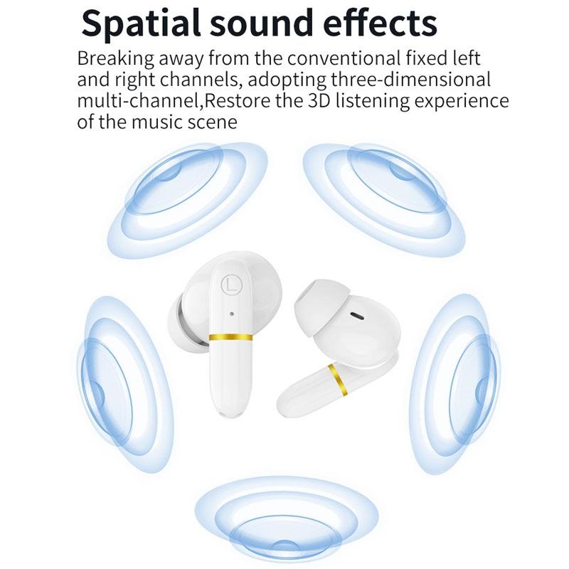 Wireless In-ear Earphones with Digital Charging Case - J2 - Black