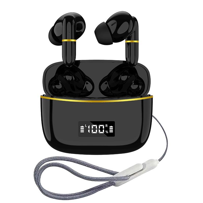 Wireless In-ear Earphones with Digital Charging Case - J2 - Black