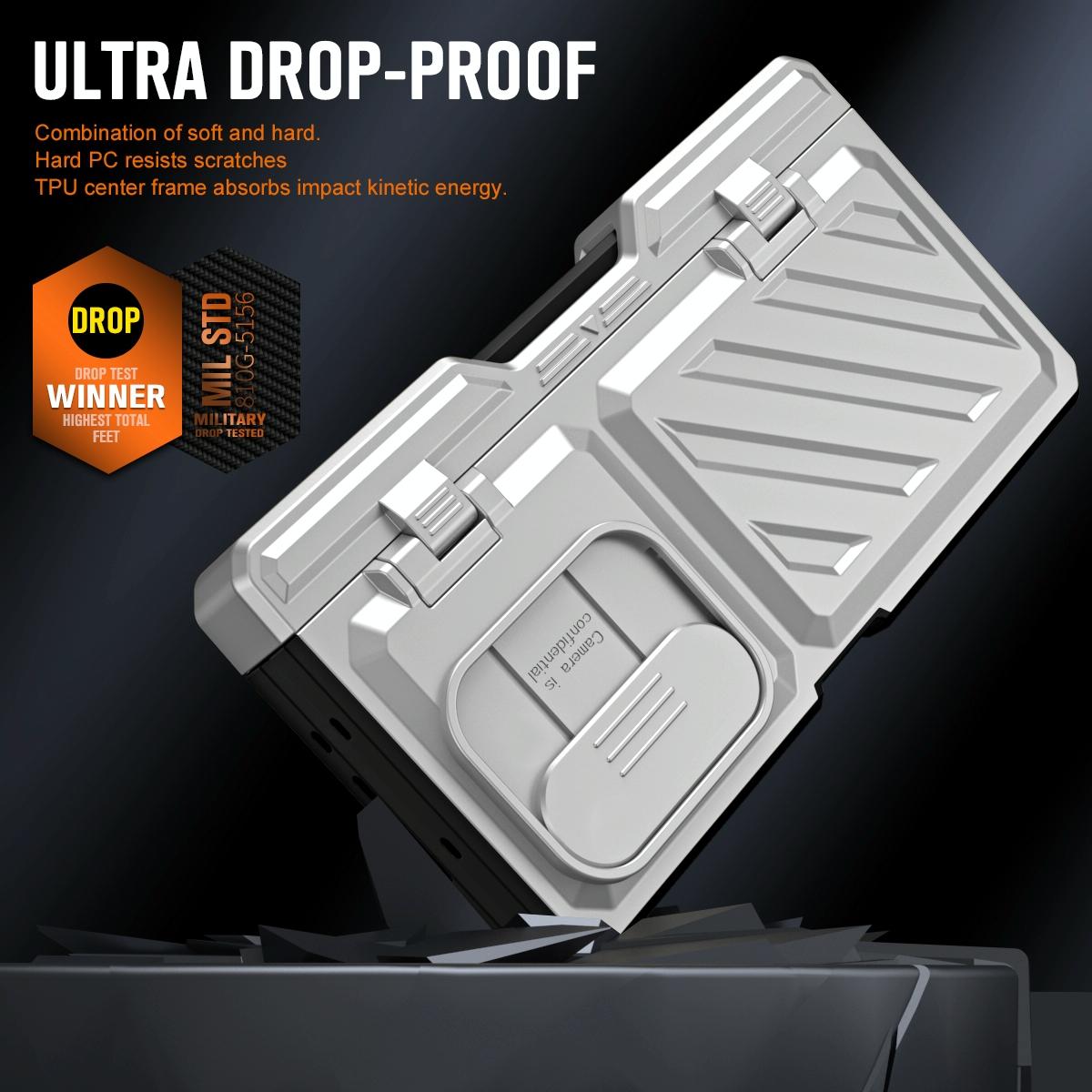 For Samsung Galaxy Z Fold4 5G Shockproof Tpu Pc Case With Pen - Black