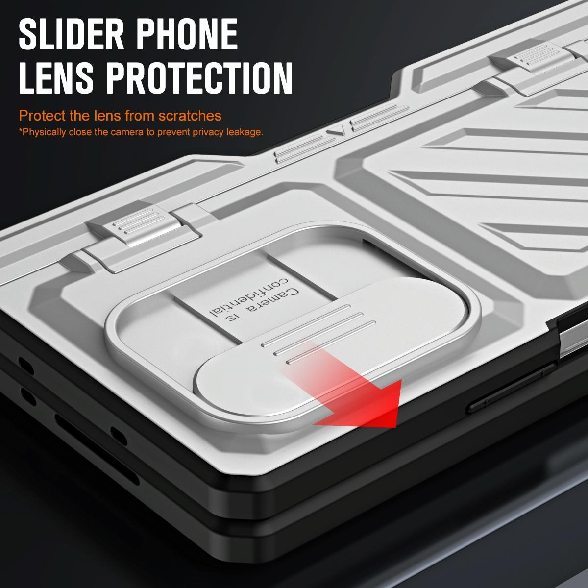 For Samsung Galaxy Z Fold4 5G Shockproof Tpu Pc Case With Pen - Black