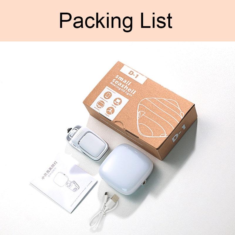 Usb Charging Led Beauty Fill Light for Mobile Phone Live Camera - Black