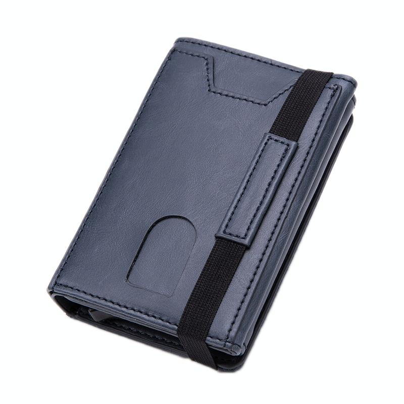 Rfid-Blocking Aluminum Card Holder - Secure & Compact - Carbon Fiber Black