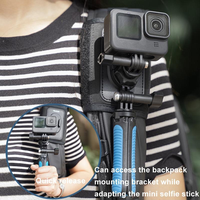 Double Head J Buckle Backpack Mount For Sports Cameras