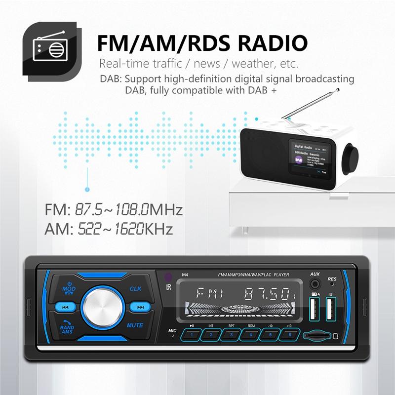 Car Dab Digital Radio With Bluetooth & Usb Swm-M4