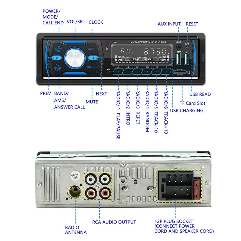 Car Dab Digital Radio With Bluetooth & Usb Swm-M4