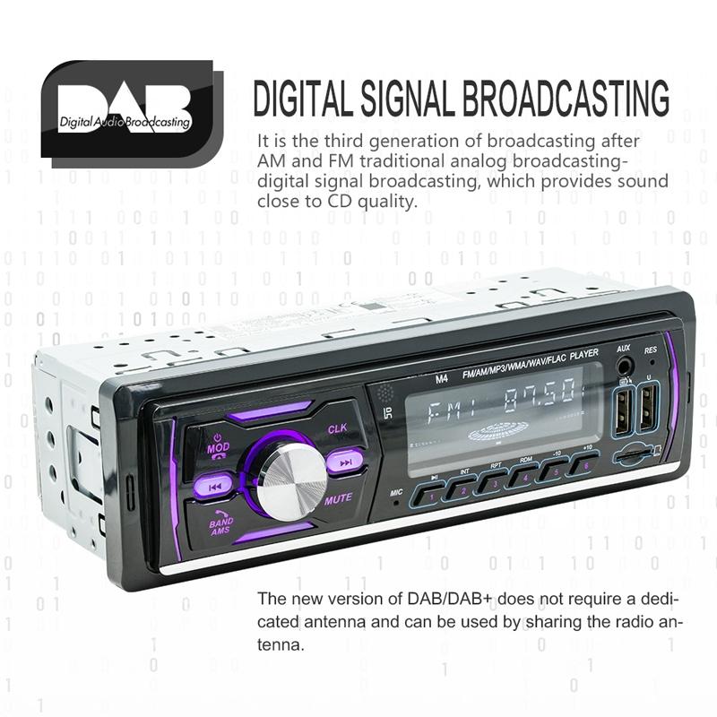 Car Dab Digital Radio With Bluetooth & Usb Swm-M4
