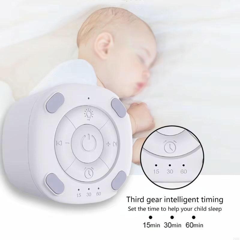 Portable Baby White Noise Sleep Device 7-Colour Breathing Light White
