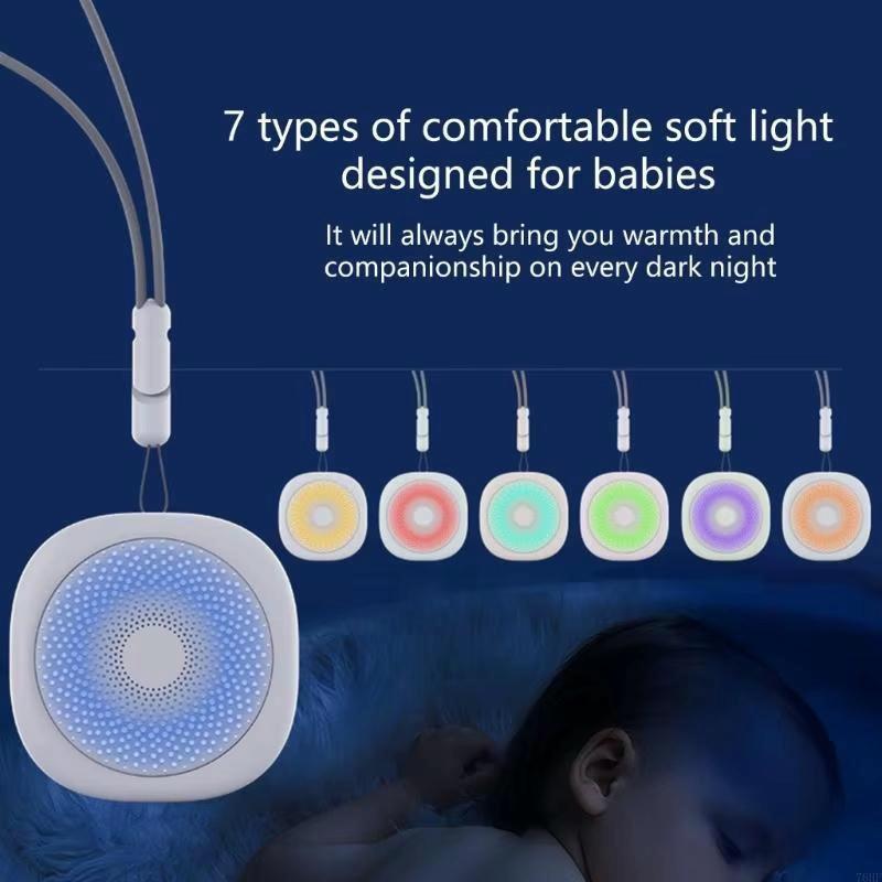Portable Baby White Noise Sleep Device 7-Colour Breathing Light White