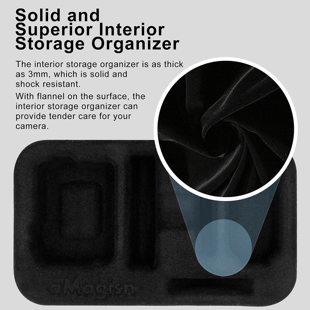 Waterproof Hard Shell Storage Bag for Amagisn - Compact Size - Gray