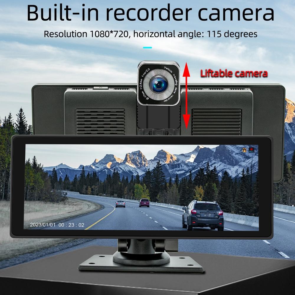 10.26 Inch Car Mp5 Player With Driving Recorder - Carplay / Android Auto Black