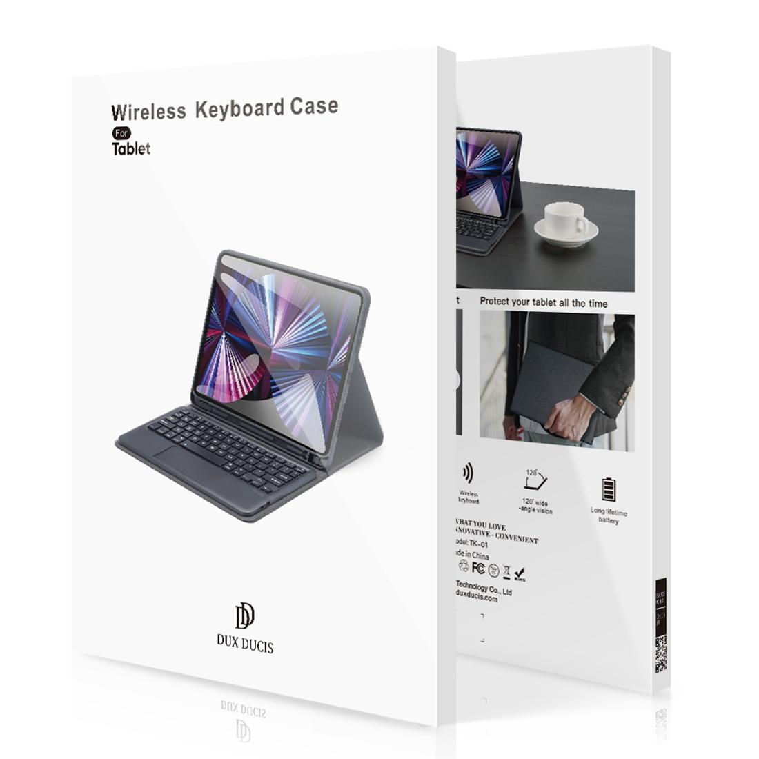 2022 Bluetooth Keyboard Leather Case For Ipad 10.9 With Touchpad & Smart Sleep - Black