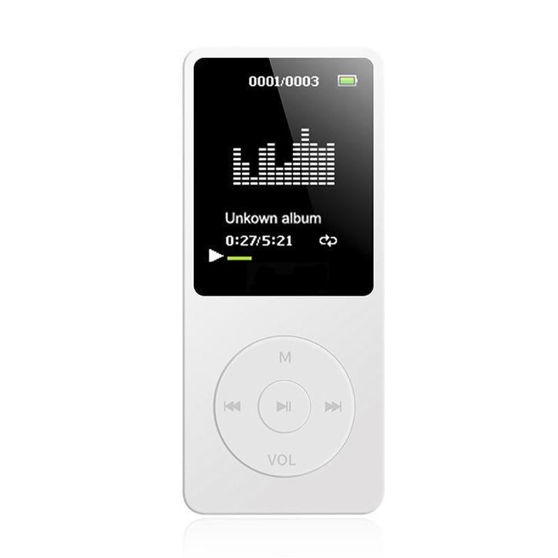 Ultra Thin Screen Mp4 Player Lossless Sound - White