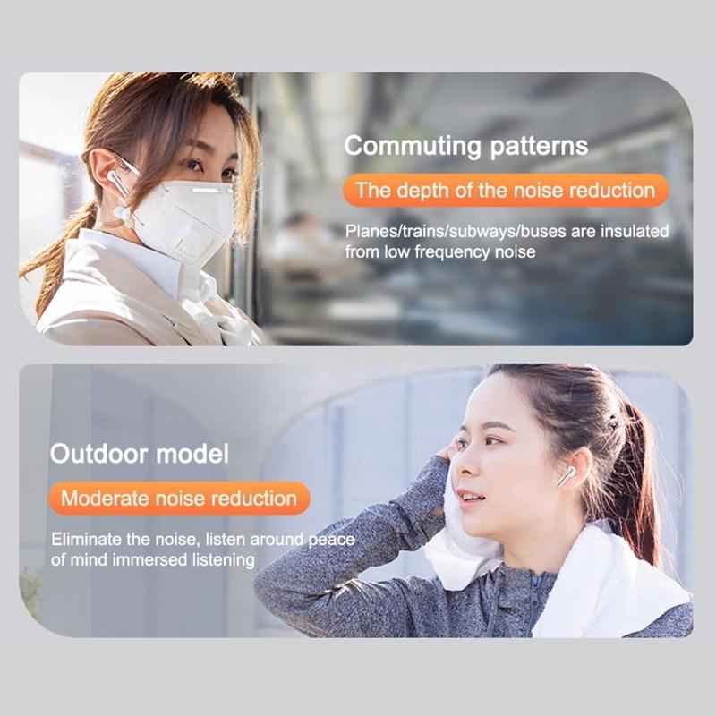 Wireless Anc Bluetooth Earphones - Active Noise Reduction - Black