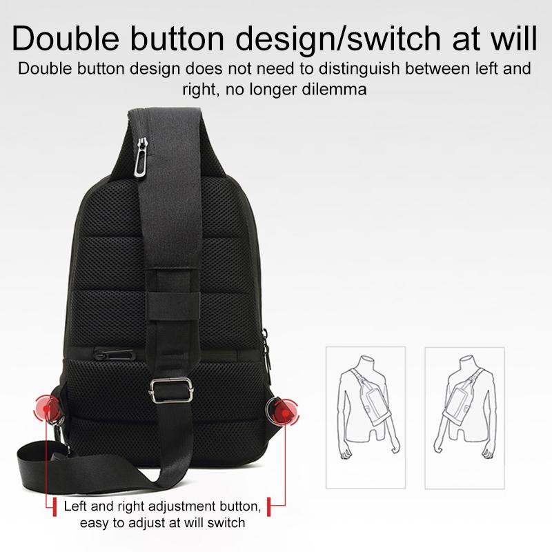 Secure Multi Layer Chest Bag For Outdoor Cycling - Dark Blue