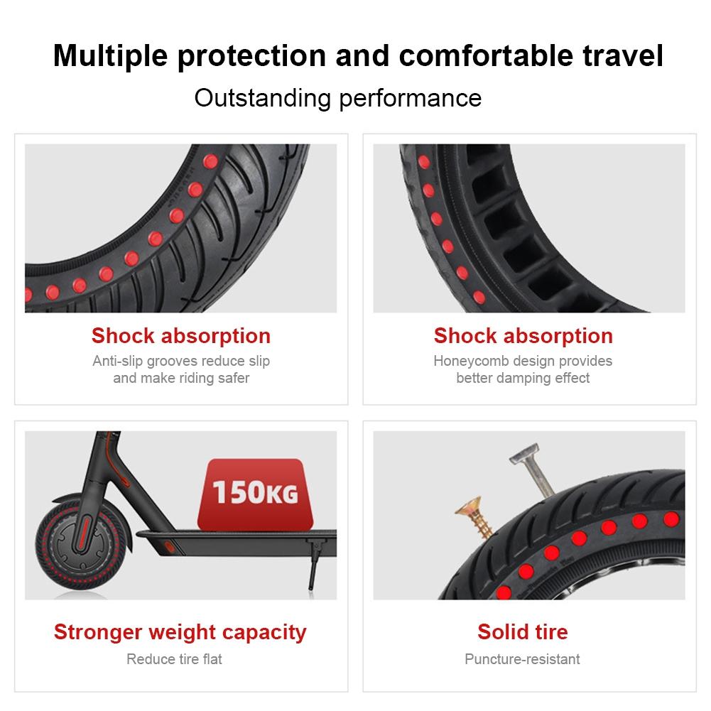 Blue 8.5 Honeycomb Tire for Xiaomi M365 / M365 Pro / 1s - Red