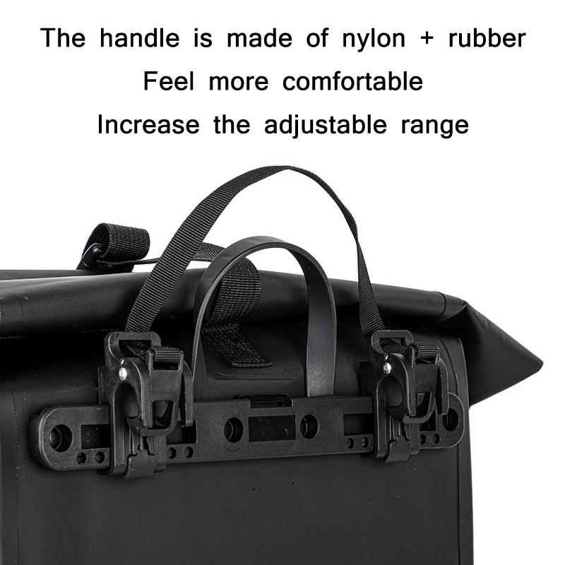 25L Waterproof Reflective Bike Bag Black